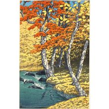 川瀬巴水: Autumn at Oirase (Oirase no aki), from the series Collected Views of Japan, Eastern Japan Edition (Nihon fûkei shû higashi Nihon hen) - ボストン美術館