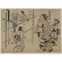 Okumura Masanobu: The Fifth Month (Gogatsu no tei), from an untitled series of Customs of the Pleasure Quarters in the Twelve Months - Museum of Fine Arts