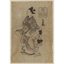 Ishikawa Tomonobu: The courtesan Takao and a kamuro - ボストン美術館