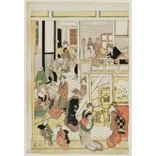 Katsushika Hokusai: New Year's Day at the Ôgi-ya in the Yoshiwara - Museum of Fine Arts