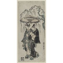 Ishikawa Toyonobu: Lovers under Umbrella - Museum of Fine Arts