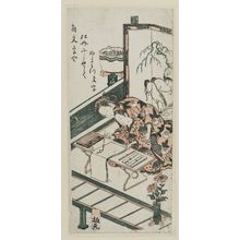 Ishikawa Toyonobu: Woman Teaching a Child to Write - Museum of Fine Arts
