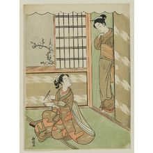 Naonobuによる浮世絵「Young Woman Writing a Letter」