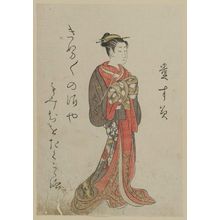 鈴木春信: Toyosumi, from the book Yoshiwara bijin awase (The Beautiful Women of the Yoshiwara) - ボストン美術館