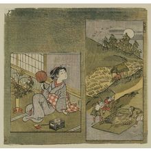鈴木春信: The Eighth Month (Hachigatsu), from an untitled series of Twelve Months - ボストン美術館