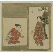 鈴木春信: The First Month (Shôgatsu), from an untitled series of Twelve Months - ボストン美術館