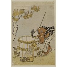 Suzuki Harunobu: Woman Filling a Bucket at a Well - Museum of Fine Arts