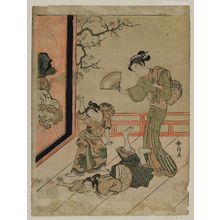 Suzuki Harunobu: Two Boys Wrestling - Museum of Fine Arts