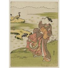 Suzuki Harunobu: Poem by Chûnagon Yakamochi, from an untitled series of Thirty-six Poetic Immortals (Sanjûrokkasen) - Museum of Fine Arts