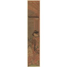 Utagawa Toyonobu: Courtesan on a Balcony at Shinagawa - Museum of Fine Arts