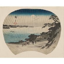 Japanese Print "Moonlight View of Takanawa" by Utagawa Hiroshige II, 二歌川広重 (Utagawa Hiroshige II (Shigenobu))