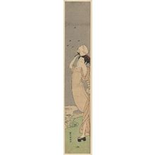 Suzuki Harunobu: Young Woman Chasing Fireflies with a Fan - Museum of Fine Arts
