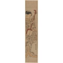 Suzuki Harunobu: Young Woman Tuning a Shamisen - Museum of Fine Arts