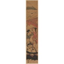 鈴木春信: The Seven Gods of Good Fortune in the Treasure Boat, with a Crane and Mount Fuji - ボストン美術館
