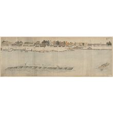 Kuroda Toko: Panorama of the Sumida River. Section of a scroll called Ryusotokai - Museum of Fine Arts