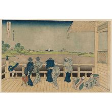 Katsushika Hokusai: Sazai Hall of the Temple of the Five Hundred Arhats (Gohyaku Rakan-ji Sazaidô), from the series Thirty-six Views of Mount Fuji (Fugaku sanjûrokkei) - Museum of Fine Arts