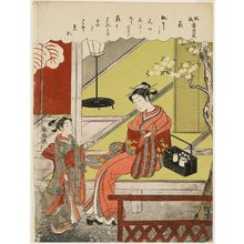 Suzuki Harunobu: Flowers (Hana), from the series Fashionable Snow, Moon and Flowers (Fûryû Setsugekka) - Museum of Fine Arts