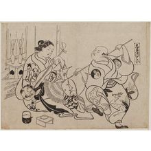 Okumura Masanobu: The Ninth Month (Kugatsu no tei), from an untitled series of Customs of the Pleasure Quarters in the Twelve Months - Museum of Fine Arts
