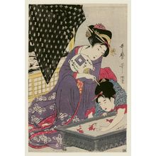 Kitagawa Utamaro: Women Playing with Goldfish - Museum of Fine Arts