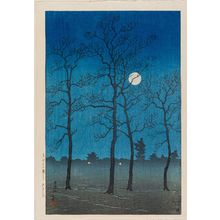 Japanischer Druck "Toyama Plain (Toyama-no-hara), from the series Twelve Scenes of Tokyo (Tôkyô jûnidai)" von Kawase Hasui, 川瀬巴水 (Kawase Hasui)