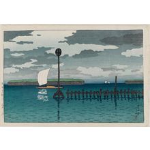 Japanischer Druck "The Bay off Shinagawa (Shinagawa oki), from the series Twelve Scenes of Tokyo (Tôkyô jûnidai)" von Kawase Hasui, 川瀬巴水 (Kawase Hasui)