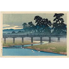 川瀬巴水: The Asano River in Kanazawa (Kanazawa Asanogawa), from the series Souvenirs of Travel I (Tabi miyage dai isshû) - ボストン美術館