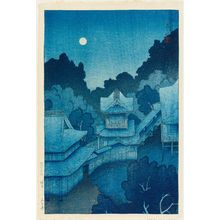 川瀬巴水: Mountain Temple at Sendai (Sendai yama no tera), from the series Souvenirs of Travel I (Tabi miyage dai isshû) - ボストン美術館