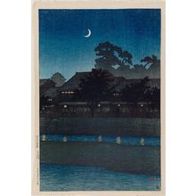 Kawase Hasui, 川瀬巴水 (Kawase Hasui)による浮世絵「Nagare Pleasure Quarter, Kanazawa (Kanazawa nagare no kuruwa), from the series Souvenirs of Travel I (Tabi miyage dai isshû)」