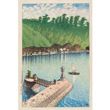 Kawase Hasui, 川瀬巴水 (Kawase Hasui)による浮世絵「Mihogaseki Beach in Izumo Province (Izumo Mihogaseki), from the series Souvenirs of Travel III (Tabi miyage dai sanshû)」