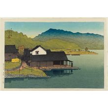 Japanese Print "Lake Kugushi in Wakasa Province (Wakasa Kugushi-ko), from the series Souvenirs of Travel I (Tabi miyage dai isshû)" by Kawase Hasui, 川瀬巴水 (Kawase Hasui)