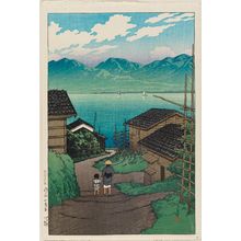 Kawase Hasui, 川瀬巴水 (Kawase Hasui)による浮世絵「Kamo Village on Sado Island (Sado Kamoson), from the series Souvenirs of Travel II (Tabi miyage dai nishû)」