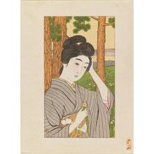 Hashiguchi Goyo: Girl Holding Primrose - Museum of Fine Arts