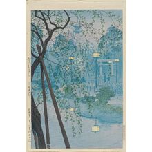 笠松紫浪: Hazy Evening on the Shore of Shinobazu Pond (Kasumu yûbe–Shinopbazu ikehata) - ボストン美術館