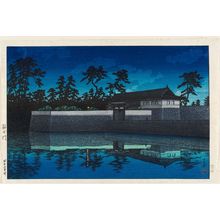 Japanischer Druck "Sakurada Gate of the Imperial Palace (Sakurada mon), from the series Twenty Views of Tokyo (Tôkyô nijûkei)" von Kawase Hasui, 川瀬巴水 (Kawase Hasui)