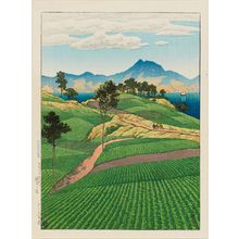 Kawase Hasui: The Onsen Range Seen from Amakusa (Amakusa yori mitaru Onsengadake), from the series Selected Views of Japan (Nihon fûkei senshû) - Museum of Fine Arts
