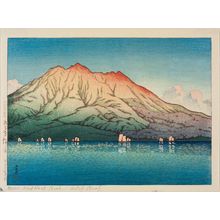 川瀬巴水: Sakurajima, Kagoshima, from the series Selected Views of Japan (Nihon fûkei senshû) - ボストン美術館