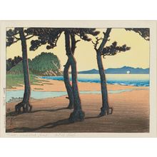 川瀬巴水: Kazusa Beach in Hizen Province (Hizen Kazusa), from the series Selected Views of Japan (Nihon fûkei senshû) - ボストン美術館