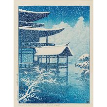 Kawase Hasui: The Golden Pavilion in Snow (Yuki no Kinkakuji), from the series Selected Views of Japan (Nihon fûkei senshû) - Museum of Fine Arts