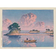 Japanese Print "Tsukumojima, Shimabara, from the series Selected Views of Japan (Nihon fûkei senshû)" by Kawase Hasui, 川瀬巴水 (Kawase Hasui)