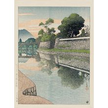 Kawase Hasui: The Imperial Procession Bridge at Kumamoto Castle (Kumamoto-jô Miyukibashi), from the series Selected Views of Japan (Nihon fûkei senshû) - Museum of Fine Arts