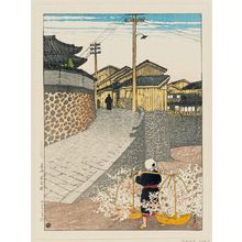 川瀬巴水: Kanaya-chô in Nagasaki (Nagasaki Kanaya-chô), from the series Selected Views of Japan (Nihon fûkei senshû) - ボストン美術館