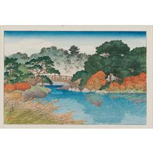Kawase Hasui: The Garden in Autumn, from an untitled series of views of the Mitsubishi villa in Fukagawa - Museum of Fine Arts