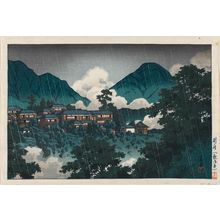 Kawase Hasui: Kankai-ji Temple in Beppu (Beppu Kankai-ji) - Museum of Fine Arts
