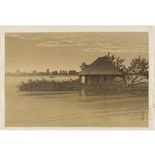 Japanese Print "Tozaki, Ukishima, in Ibaraki Prefecture (Ukishima Tozaki [Ibaraki Ken])" by Kawase Hasui, 川瀬巴水 (Kawase Hasui)