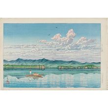 川瀬巴水: Lake Hamana (Hamana-ko), from the series Selected Views of the Tôkaidô Road (Tôkaidô fûkei senshû) - ボストン美術館