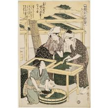 喜多川歌麿: No. 3 from the series Women Engaged in the Sericulture Industry (Joshoku kaiko tewaza-gusa) - ボストン美術館