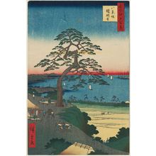 Utagawa Hiroshige: The Armor-hanging Pine at Hakkeizaka (Hakkeizaka Yoroikakematsu), from the series One Hundred Famous Views of Edo (Meisho Edo hyakkei) - Museum of Fine Arts