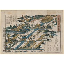 渓斉英泉: Simplified Pictorial Map of Zenkô-ji Temple in Shinano Province (Shinano no kuni Zenkô-ji ryaku ezu) - ボストン美術館