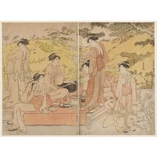 Katsukawa Shuncho: A Picnic Party in Autumn - Museum of Fine Arts