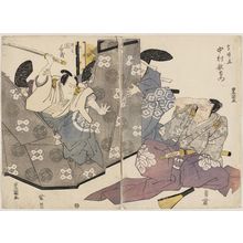 Utagawa Toyokuni I: Actors Nakamura Utaemon III as Kô no Moronao (R) and Seki Sanjûrô as Hangan (L) - Museum of Fine Arts